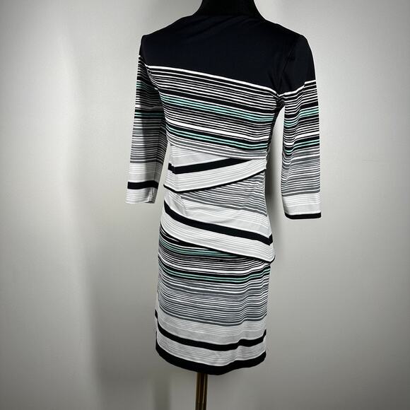 J. Mclaughlin Catalino Cloth Tiered Layered Multicolor Stripes Sheath Dress XS - Picture 3 of 6